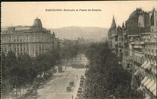 Barcelona Cataluna Entrada al Paseo de Gracia / Barcelona /