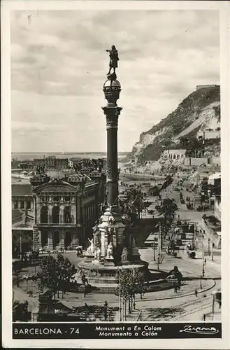 Barcelona Cataluna Monument a En Colom / Barcelona /