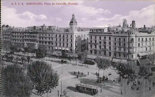 Barcelona Cataluna Plaza de Cataluna (Detalle) / Barcelona /