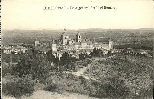 El Escorial Vista general desde el Romeral / Spanien /