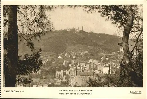 Barcelona Cataluna Tibidabo des de La Bonanova / Barcelona /