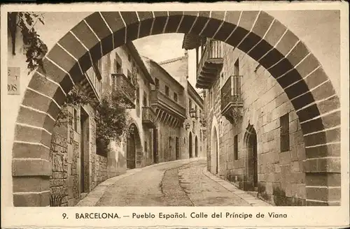 Barcelona Cataluna Pueblo Espanol Calle del Principe de Viana / Barcelona /