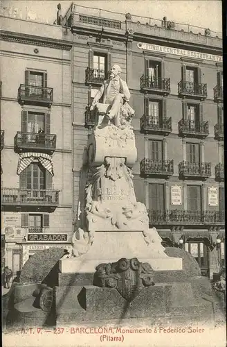 Barcelona Cataluna Monumento a Federico Soler / Barcelona /