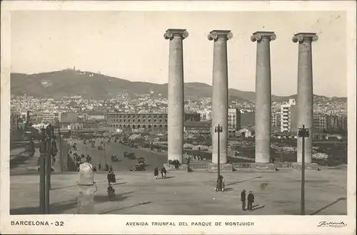 Barcelona Cataluna Avenida Triunfal del Parque de Montjuich / Barcelona /