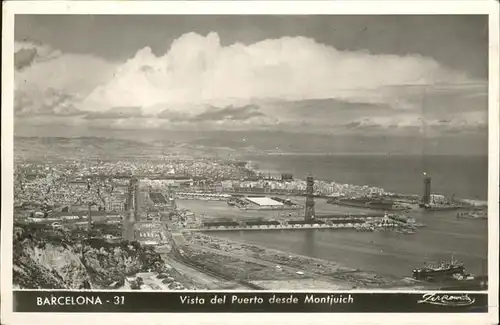 Barcelona Cataluna Vista del Puerto desde Montjuich / Barcelona /