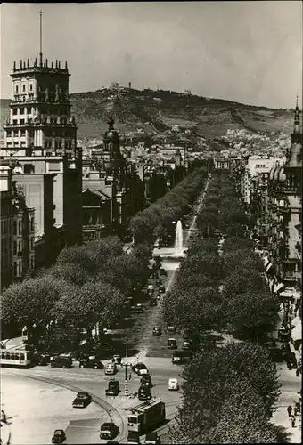 Barcelona Cataluna Paseo de Gracia Strassenbahn / Barcelona /