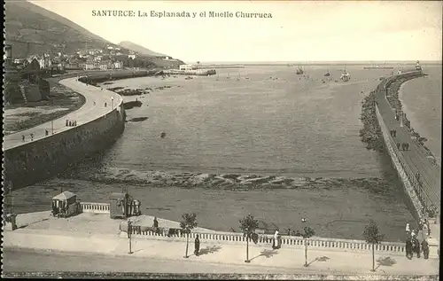 Santurce La Esplanada y el Muelle Churruca / Santurce /