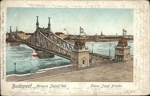 Budapest Franz Josef Bruecke Goldfenster / Budapest /