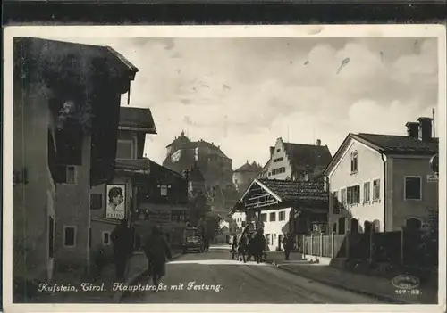 Kufstein Tirol Hauptstrasse Festung Kutsche / Kufstein /Tiroler Unterland