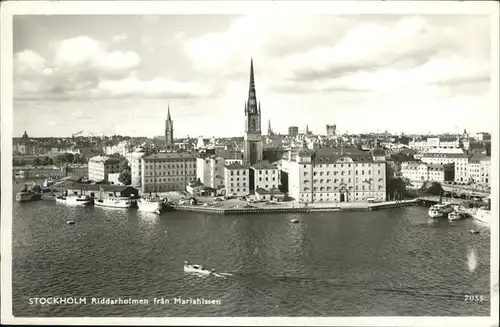 Stockholm Riddarholmen Mariahissen Schiff / Stockholm /