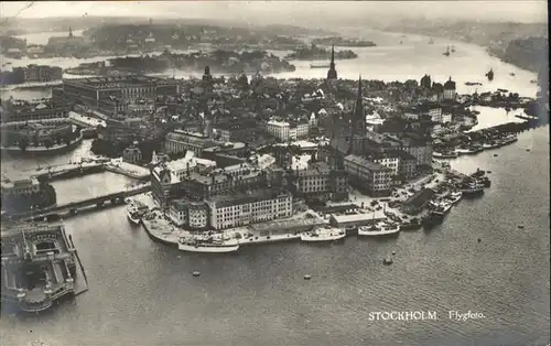 Stockholm Fliegeraufnahme Schiff / Stockholm /