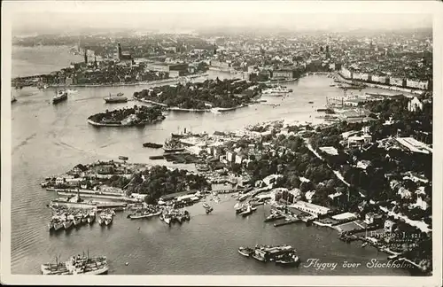 Stockholm Fliegeraufnahme Schiff / Stockholm /