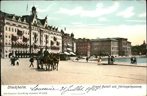 Stockholm Grand Hotel Nationalmuseum Kutsche  / Stockholm /