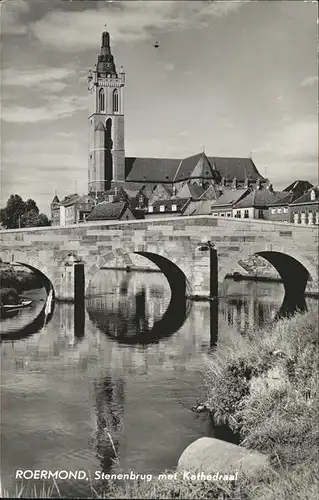 Roermond Stenebrug  met Kathedraal / Roermond /