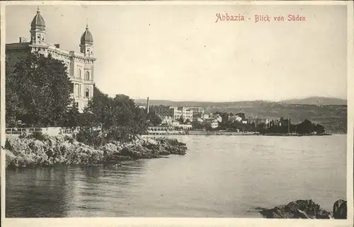 Abbazia Istrien Vista dal Sud / Seebad Kvarner Bucht /Primorje Gorski kotar