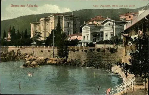 Abbazia Istrien Cafe Quarnero / Seebad Kvarner Bucht /Primorje Gorski kotar
