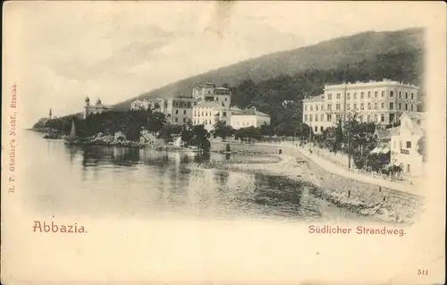 Abbazia Istrien suedl. Strandweg / Seebad Kvarner Bucht /Primorje Gorski kotar