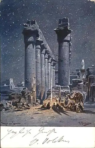 Luxor Qina Kuenstler F Perlberg Tempel Kamel / Luxor /