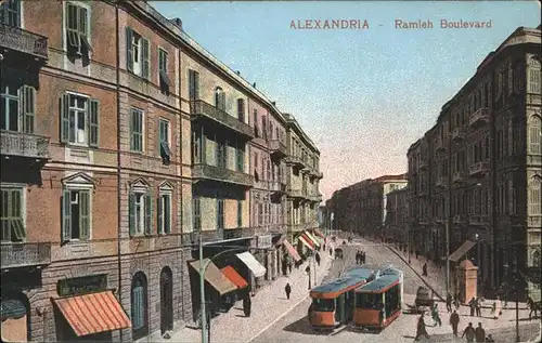 Alexandria Alexandrie Aegypten Ramleh Boulevard Strassenbahn / Alexandria /