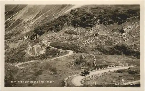 Geiranger Fra Veisvingene / Norwegen /