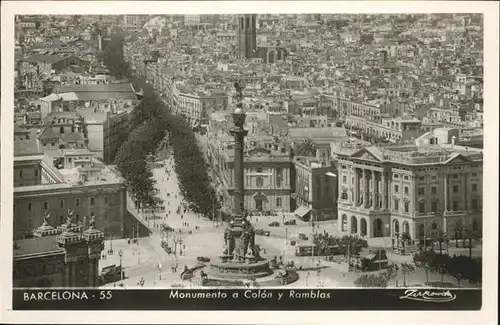 Barcelona Cataluna Monumento Colon Ramblas / Barcelona /