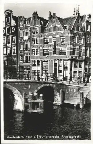 Amsterdam Niederlande Bruecke Prinsengracht / Amsterdam /