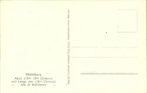 Middelburg Zeeland Adbij met Lange Jan Fliegeraufnahme  / Middelburg /