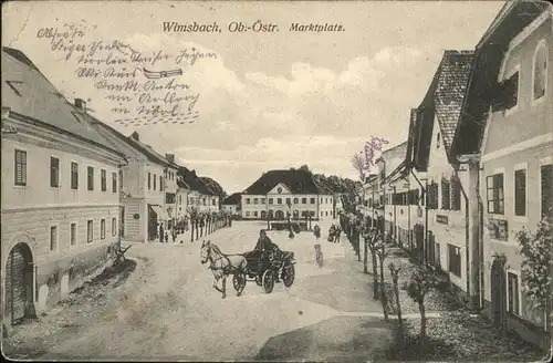 Wimsbach Marktplatz Kutsche / Oesterreich /