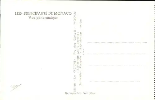 Monaco Principaute
Vue panoramique / Monaco /