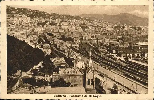 Genova Genua Liguria Panorama da Di Negro / Genova /