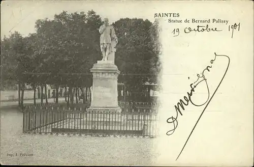 Saintes Charente-Maritime Statue BErnard Palissy / Saintes /Arrond. de Saintes