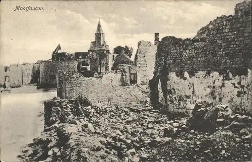 Montfaucon Aisne Ruines / Montfaucon /Arrond. de Chateau-Thierry