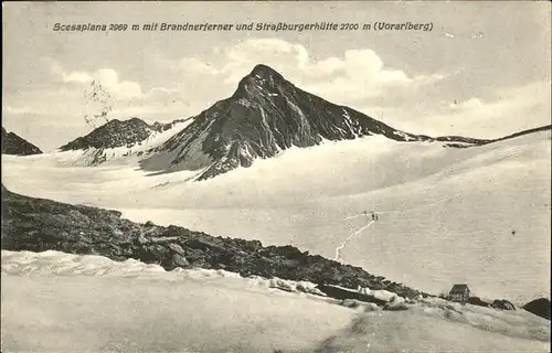 Scesaplana Brandnerferner Straburgerhuette 2700 m Vorarlberg / Schesaplana Raetikon /