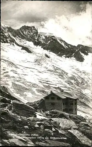 Warnsdorfer Huette Dreiherrenspitze Krimmlerkees / Krimml /Pinzgau-Pongau