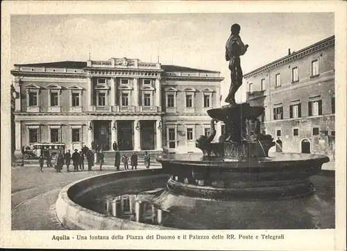 Aquila TI Fontana della Piazza Duomo Palazzo  / Aquila /Bz. Blenio