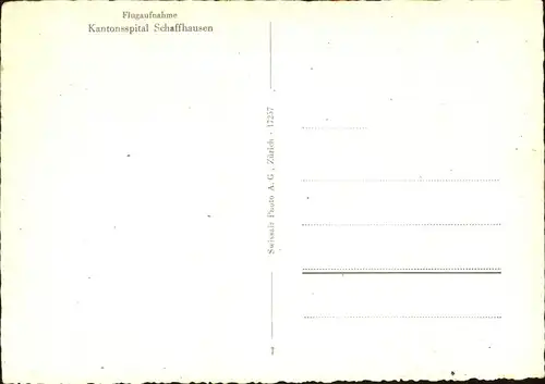 Schaffhausen SH Kantonsspital Flugaufnahme / Schaffhausen /Bz. Schaffhausen