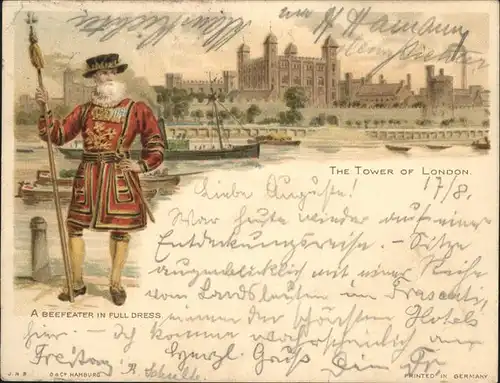 London Tower of London, Beefeater in Full Dress / City of London /Inner London - West