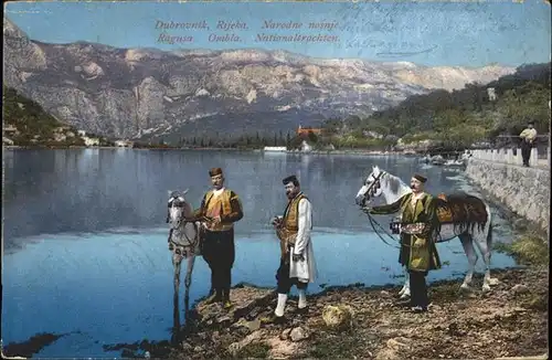 Ragusa Nationaltrachten Pferd / Dubrovnik /