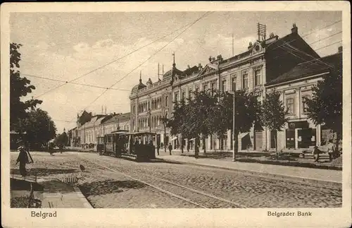 Belgrad Serbien Bank Strassenbahn / Serbien /