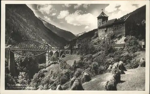 Trisannabruecke Schloss  Wiesberg / Landeck /Tiroler Oberland