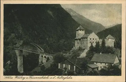 Trisannabruecke Schloss Wiesberg Arlbergbahn / Landeck /Tiroler Oberland