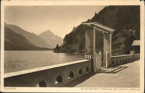 Plansee von Terrasse Hotel Forelle / Breitenwang /Ausserfern