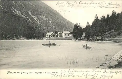 Plansee Gasthof Seespitze Boot  / Breitenwang /Ausserfern