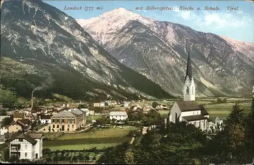 Landeck Tirol Silberspitze Kirche Schule / Landeck /Tiroler Oberland