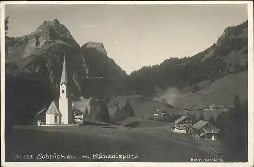 Schroecken Vorarlberg Kuenzelspitze / Schroecken /Bludenz-Bregenzer Wald