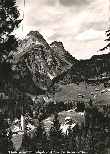 Schroecken Vorarlberg Kuenzelspitze / Schroecken /Bludenz-Bregenzer Wald