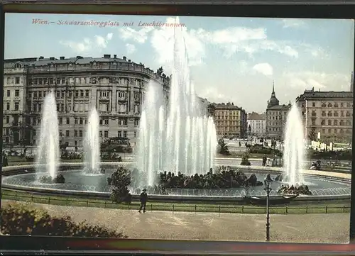 Wien Schwarzenbergplatz Leuchtbrunnen / Wien /Wien