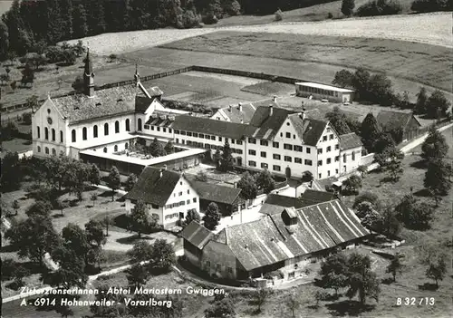 Hohenweiler Vorarlberg Fliegeraufnahme Abtei Mariastern Gwiggen / Hohenweiler /Rheintal-Bodenseegebiet