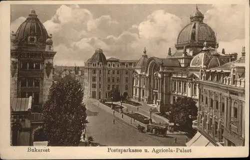 Bukarest Postsparkasse Agricola Palast / Rumaenien /