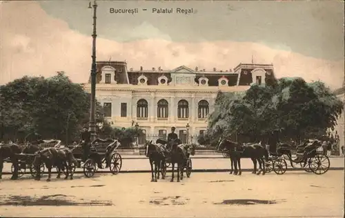 Bucuresti Palatul Regal Kutsche / Rumaenien /